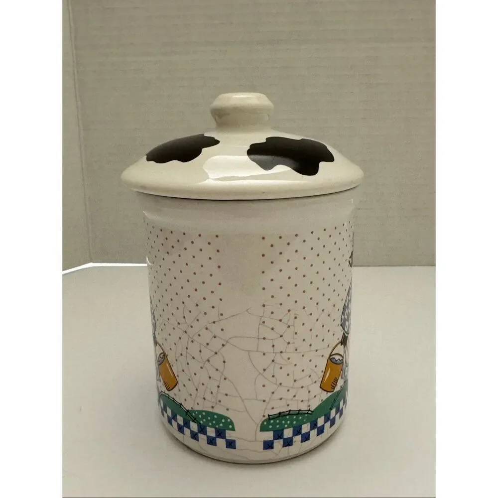 Cowhands by Tabletops Unlimited Country Cow Canister Grandmacore Cottagecore REA